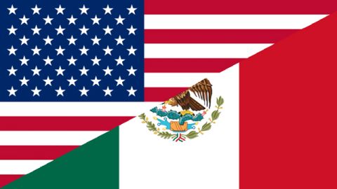 Mexican American flag