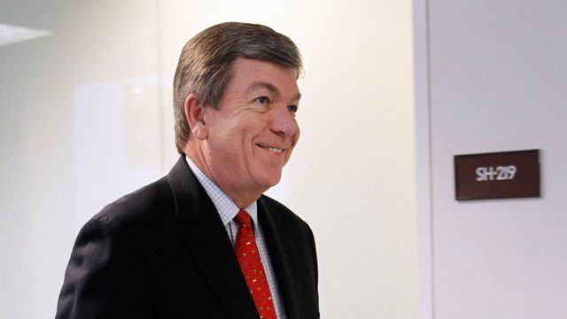 Sen. Roy Blunt, R-Mo. arrives for a closed-door briefing on Capitol Hill in Washington. February 2011. (AP Photo/Manuel Balce Ceneta, File)