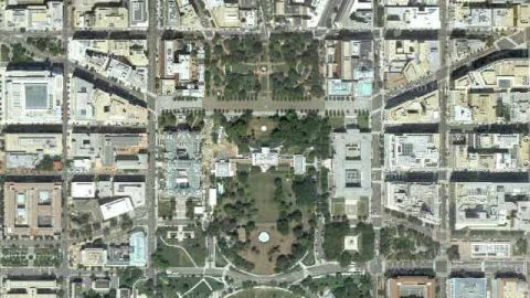 google map satellite view of white house