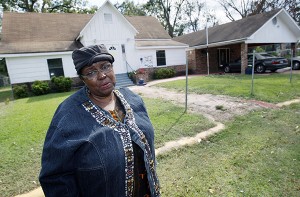 In 2011, Earline Malone closed the childcare center she'd operated in downtown Pickens, Mississippi since 1993. Because so many parents in the area were unemployed or underpaid, they could not afford childcare and Malone could not keep her business open. In this AP photo, Malone, standing outside her former daycare facility, expressed concerns about the economic survival of families in Pickens and the Delta. (AP Photo/Rogelio V. Solis)