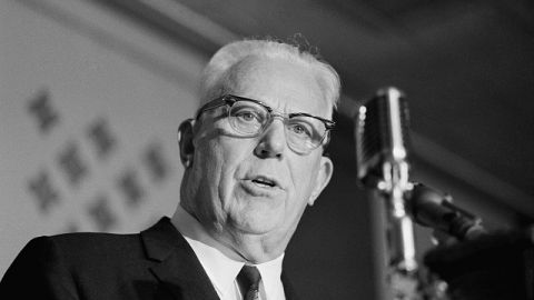 Chief justice Earl Warren addresses a national crime conference in 1967. (AP Photo)