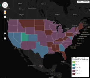 The Guardian's interactive map of America. Click to go to The Guardian's site to interact.