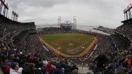 Pregame festivities are shown at AT&T Park before the final game of the World Baseball Classic between Puerto Rico and the Dominican Republic in San Francisco, Tuesday, March 19, 2013. (AP Photo/Jeff Chiu)