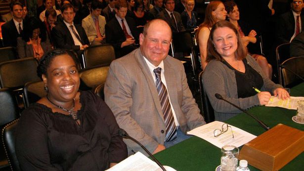 Diedre Melson, John Cox and Pamela Thatcher. (Credit: Don Mathis.)