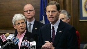In 2009, Attorney General Richard Blumenthal (D-CT) speaks during a news conference in his office in Hartford, Conn. Blumenthal announced that he has sued the federal government on behalf of seven states to block an impending federal rule issued by the Bush administration last month that would jeopardize women's access to vital medical services, including birth control. (AP Photo/Bob Child)