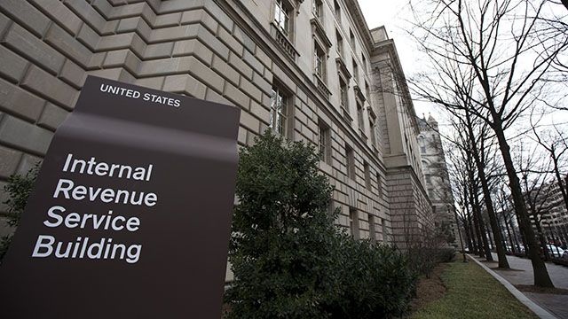 The Internal Revenue Service building at the Federal Triangle complex in Washington, Saturday, March 2, 2013. (AP Photo/Manuel Balce Ceneta)