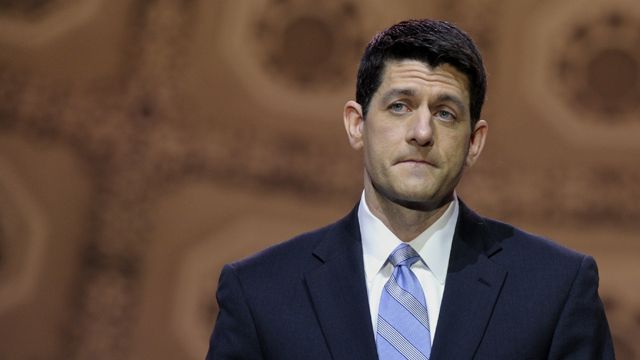 House Budget Committee Chairman Rep. Paul Ryan (R-WI) speaks at the Conservative Political Action Committee annual conference in National Harbor, Md., Thursday, March 6, 2014. (AP Photo/Susan Walsh)