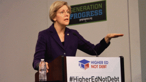 Elizabeth Warren kicks off the Higher Ed, Not Debt campaign in Washington, DC. March 6, 2014. (Image: Generation Progress/Layla Zaidane)