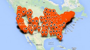 map of the united states, fossil fuel divestment campaign, fossil fuel free