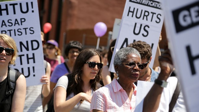 Tenant rally in Crown Heights, Brooklyn