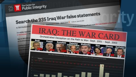 Iraq War Card, Searchable database of false statements