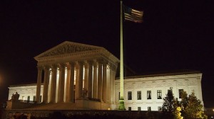 The Supreme Court Building at night. (Image: Wikimedia Commons/ Slowking)