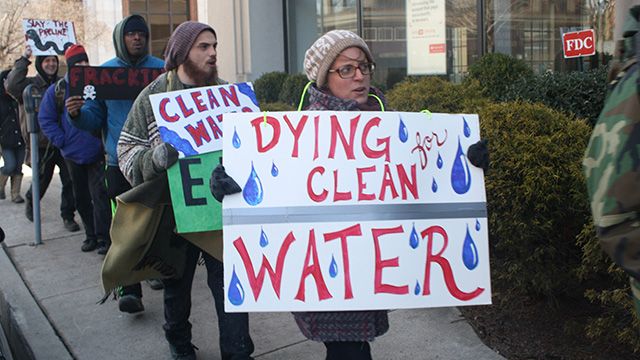 An anti-fracking demonstrations in Williamsport, Pennsylvania in March 9, 2014. (Photo: Adam Hasz/flickr CC 2.0)