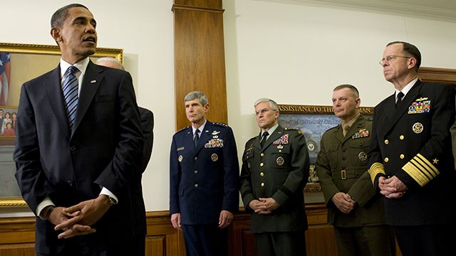 President Obama pictured during his first visit to the Pentagon since becoming President January 28, 2009. (Photo: DoD/Mass Communication Specialist 1st Class Chad J. McNeeley/flickr CC 2.0))