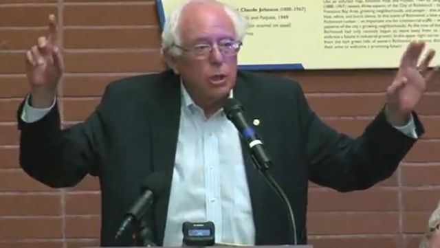 Bernie Sanders, Politician speaking