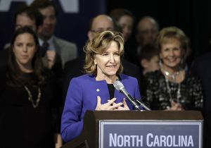Democratic Sen. Kay Hagan’s race was the most expensive in history. (Photo by Gerry Broome/AP)