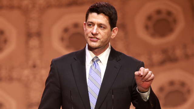 U.S. Congressman Paul Ryan of Wisconsin speaking at the 2014 Conservative Political Action Conference (CPAC) in National Harbor, Maryland.