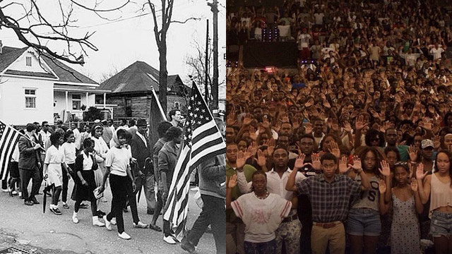 Selma marchers and Ferguson protestors