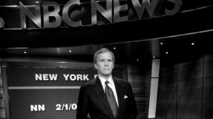 Tom Brokaw on set at NBC News; Photo credit: Gino Dominico