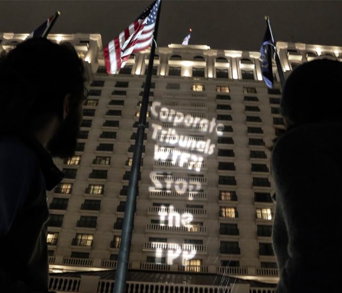 protest against TPP