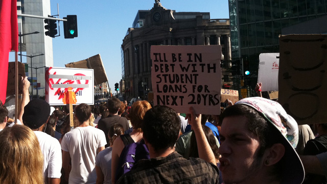 student loan protest