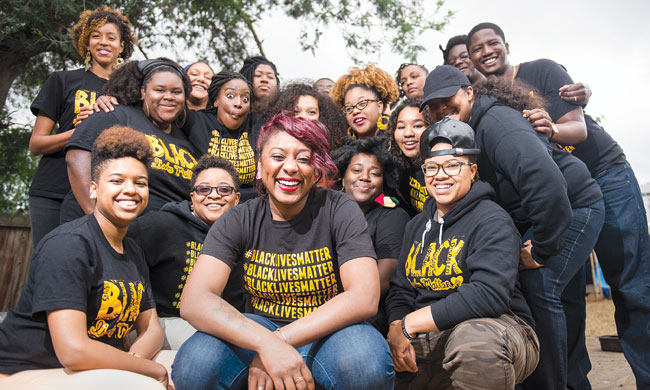 Alicia Garza with the Bay Area chapter of #BlackLivesMatter. Photo by Kristin Little.