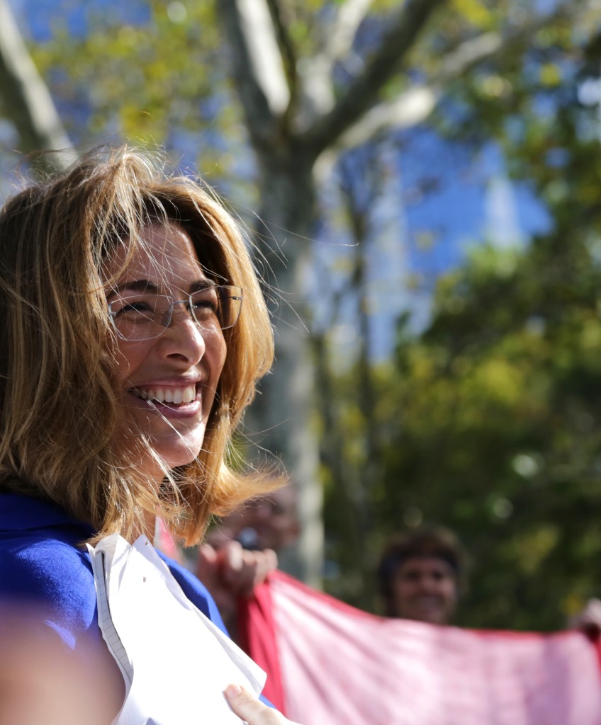 Naomi Klein at the "Flood Wall Street" protest in September 2014. (John Light/Moyers & Company)