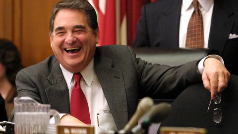 385602 24: House Energy and Commerce Committee Chairman Rep. W.J. "Billy" Tauzin (R-LA) laughs prior to a hearing on election night 2000 coverage by the networks before the House committee on energy and commerce February 14, 2001 on Capitol Hill in Washington, D. C. (Photo by Alex Wong/Newsmakers)