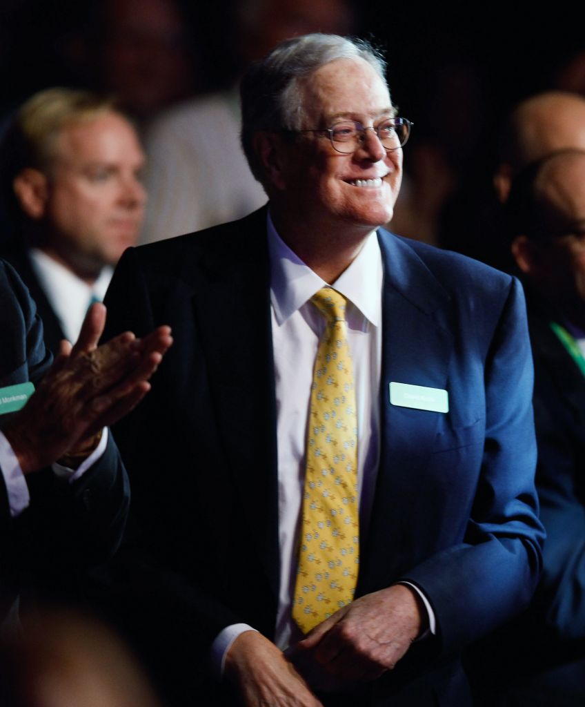 David H. Koch listens to speakers during the Defending the American Dream Summit at the Washington Convention Center, November 4, 2011, in Washington, DC. (Photo by Chip Somodevilla/Getty Images)