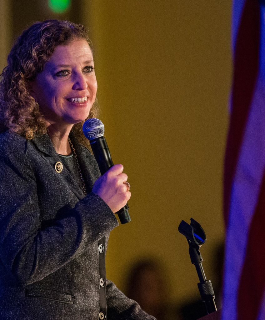 Democratic National Committee Chair and House Rep. Debbie Wasserman Schultz in January 2016. (Photo by Andrew Burton/Getty Images)