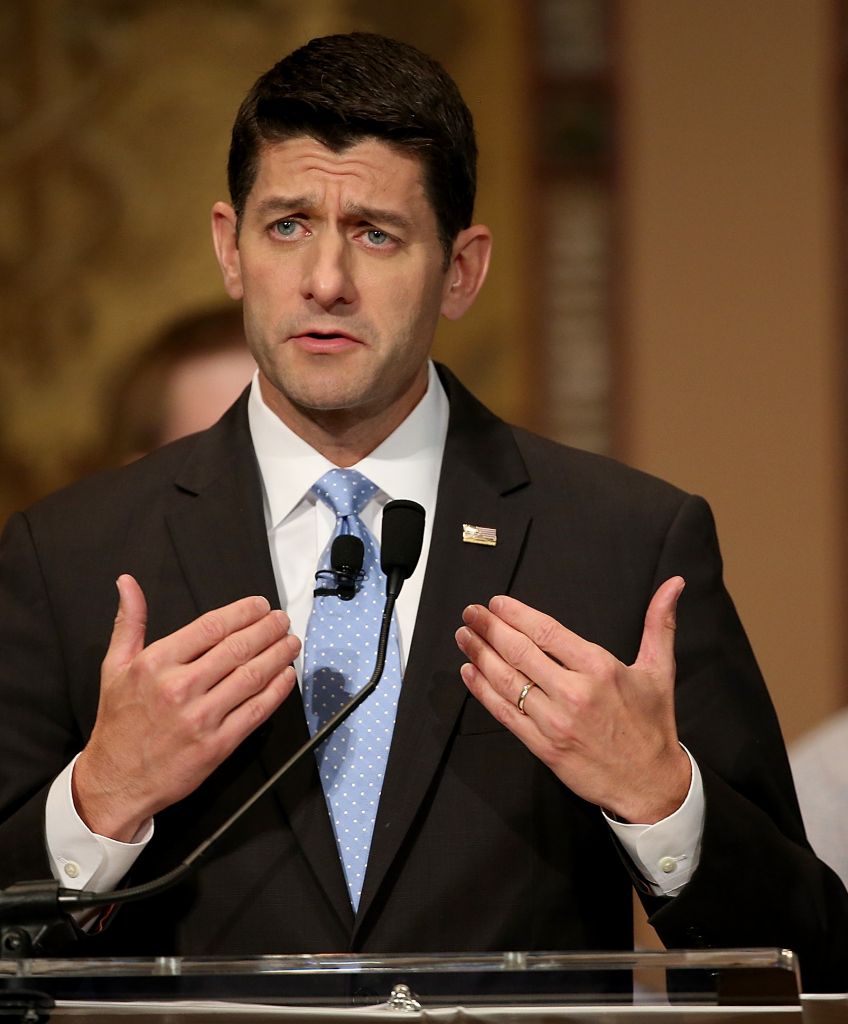 Speaker of the House Paul Ryan (R-WI) speaks at Georgetown University April 27, 2016. (Photo by Win McNamee/Getty Images)