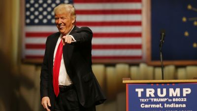 Donald Trump Campaigns In Indiana