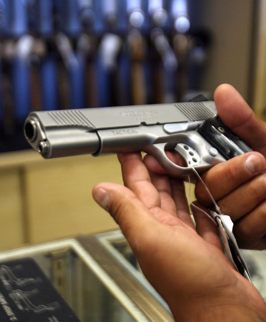 Voters in four states -- Nevada, Maine, California and Washington -- will decide on proposed gun restrictions this fall, including stricter background checks. (Photo by Gabriel Bouys/AFP/Getty Images)