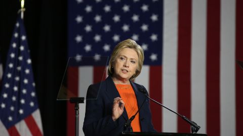US Democratic presidential candidate Hillary Clinton speaks at a campaign rally in Balboa Park on June 2, 2016 in San Diego, California. Clinton said rival Donald Trump's foreign policy is dangerously incoherent and labeling him unfit for office. / AFP / DAVID MCNEW (Photo credit should read DAVID MCNEW/AFP/Getty Images)