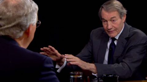 A screenshot from Charlie Rose's June 1, 2016 interview with Senate Majority Leader Mitch McConnell.