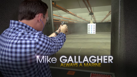 Still image from a Mike Gallagher campaign advertisement. (YouTube)