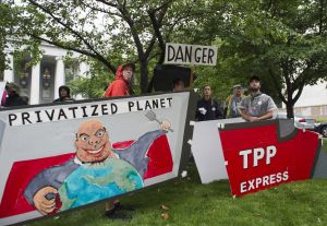 TPP protest in front of White House