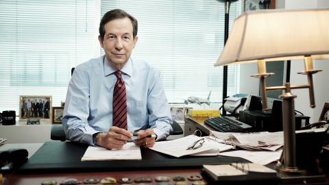 Chris Wallace, host of Fox News Sunday, in his office in Washington, DC on July 23, 2015. Wallace hosted the first debate in the Republican presidential primary, and at the time said his goal was to engage the candidates in conversation with each other instead of 10 separate news conferences. (Photo by T.J. Kirkpatrick for The Washington Post via Getty Images)
