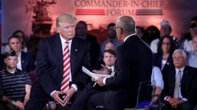 Donald Trump at Commander in Chief forum with Matt Lauer