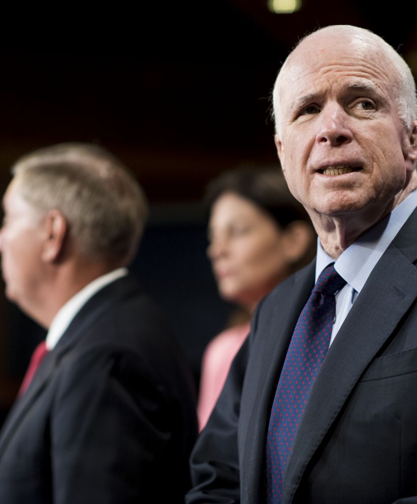 Sen. John McCain (R-AZ) at a press conference, Sept. 20, 2016. (Photo By Bill Clark/CQ Roll Call)