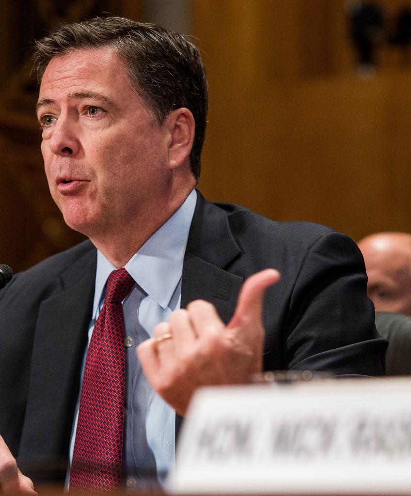 James Comey, director of the Federal Bureau of Investigation (FBI), speaks during a Senate Homeland Security and Governmental Affairs Committee hearing on Tuesday, Sept. 27, 2016. (Zach Gibson/Bloomberg via Getty Images)
