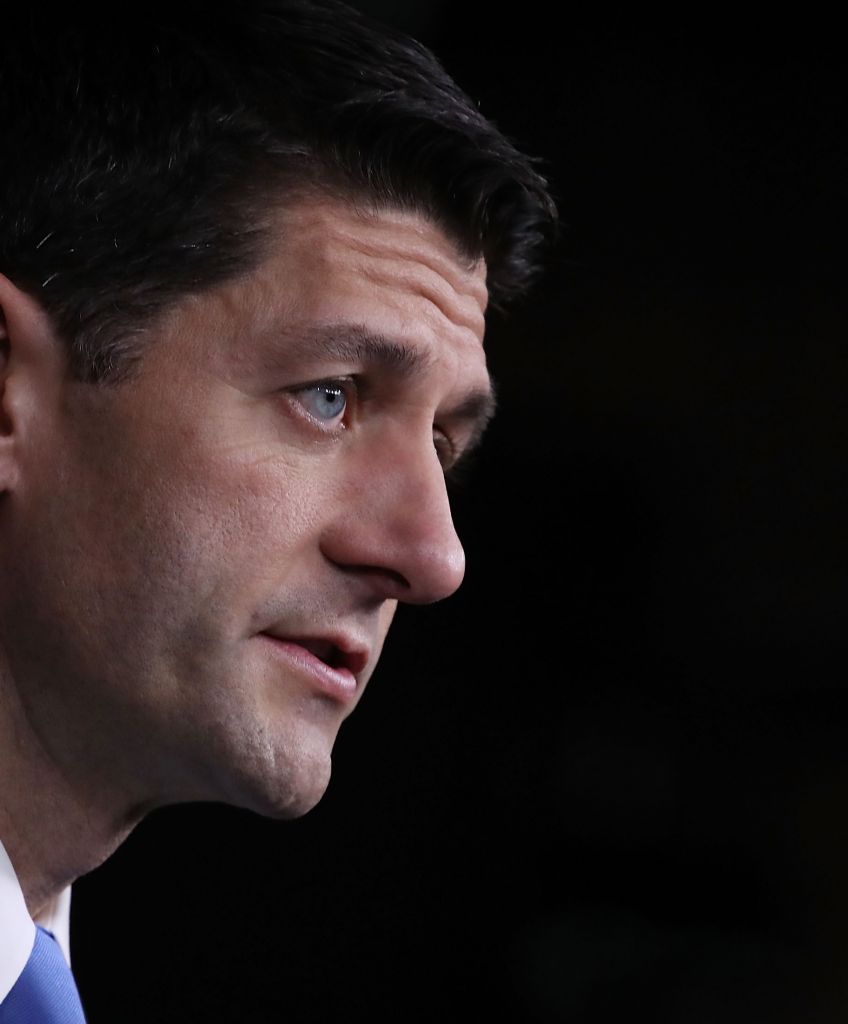 House Speaker Paul Ryan (R-WI), speaks to the media during his weekly media briefing on Capitol Hill, September 29, 2016 in Washington, DC. (Photo by Mark Wilson/Getty Images)