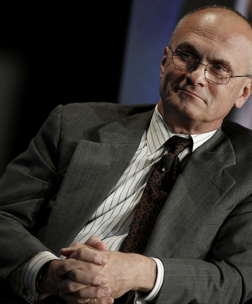 Andrew Puzder, chief executive officer of CKE Restaurants Inc., listens during a panel discussion at the annual Milken Institute Global Conference in Beverly Hills, California, on Monday, April 30, 2012.(Photographer: Jonathan Alcorn/Bloomberg via Getty Images)