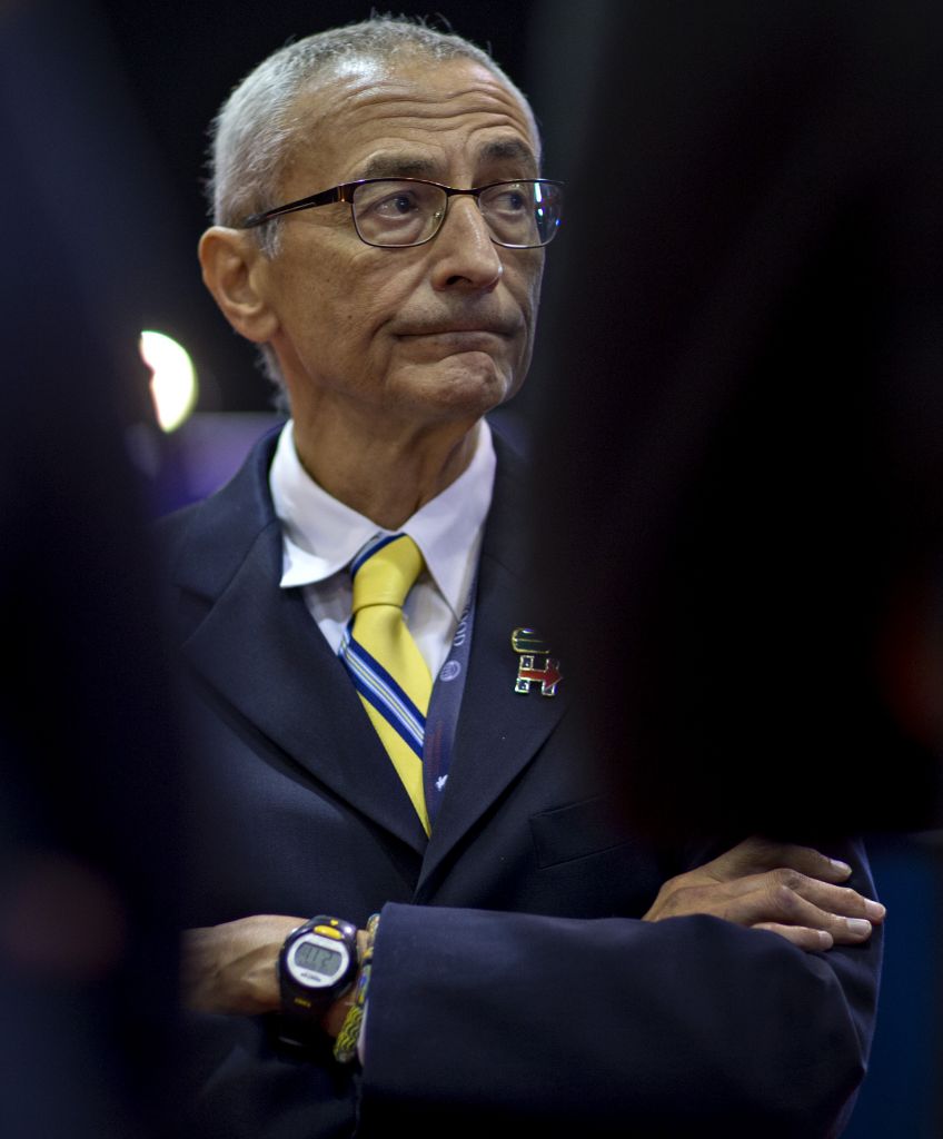 The emails of John Podesta, Hillary Clinton's campaign chairman, were a prime target of Russian hacking during this year's election, according to The New York Times and The Washington Post. (Photographer: Andrew Harrer/Bloomberg via Getty Images)