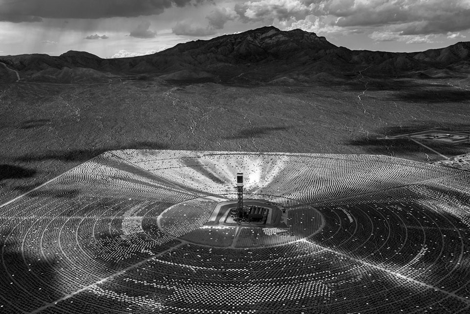 Ivanpah Solar Farm, the largest solar thermal power station in the world. (Photo by Jamey Stilings)