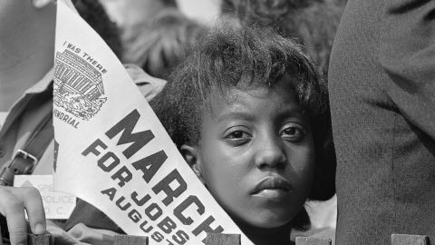 Young Woman at the March on Washington for Jobs and Freedom, Aug. 28, 1963. (Photo by Archives Foundation/ flickr CC 2.0)