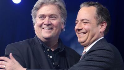 Chief White House Strategist Steve Bannon and Chief of Staff Reince Priebus at the 2017 Conservative Political Action Conference (CPAC) in National Harbor, Maryland. (Photo by Gage Skidmore/ flickr CC 2.0)
