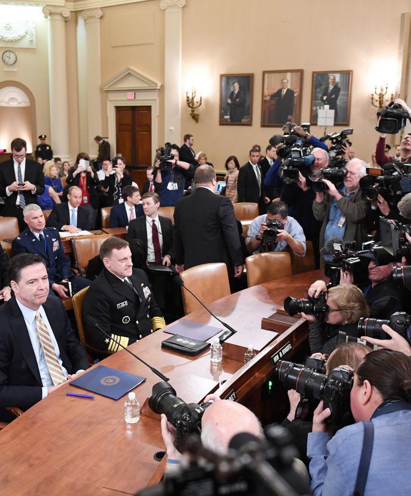 Director of the Federal Bureau of Investigation, James Comey arrives to testify in front of the House Permanent Select Committee on Intelligence, March 20, 2017. (Photo by Matt McClain/The Washington Post via Getty Images)