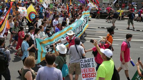 The People's Climate March in Washington, DC on April 29, 2017. (Photo by John Light)