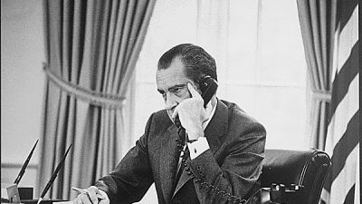 President Richard Nixon in the Oval Office. (Photo courtesy of the National Archives and Records Administration)